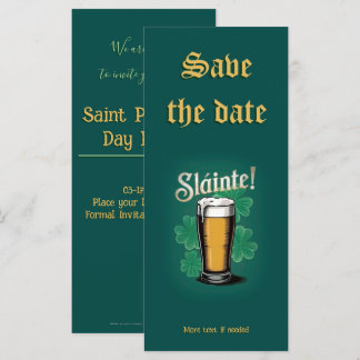 Slàinte! Saint Patrick's Day Pint van bier op groe