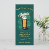 Slàinte! Saint Patrick's Day Pint van bier op groe (Staand voorkant)