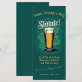 Slàinte! Saint Patrick's Day Pint van bier op groe (Voorkant / Achterkant)