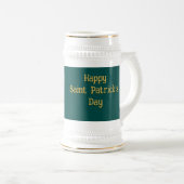 Slàinte! Saint Patrick's Day Pint van bier op groe Bierpul (Voorkant rechts)