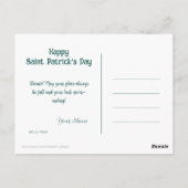 Slàinte! Saint Patrick's Day Pint van bier op groe Briefkaart (Achterkant)