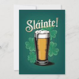 Slàinte! Saint Patrick's Day Pint van bier op groe Kaart