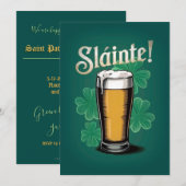 Slàinte! Saint Patrick's Day Pint van bier op groe Kaart (Voorkant / Achterkant)