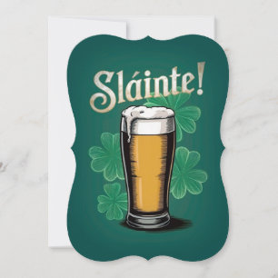 Slàinte! Saint Patrick's Day Pint van bier op groe Kaart