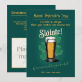 Slàinte! Saint Patrick's Day Pint van bier op groe Kaart (Voorkant / Achterkant)