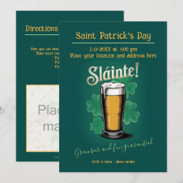 Slàinte! Saint Patrick's Day Pint van bier op groe Kaart