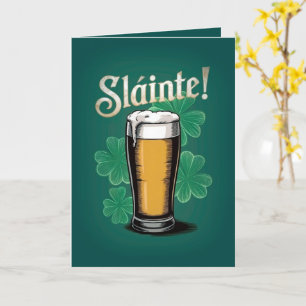 Slàinte! Saint Patrick's Day Pint van bier op groe Kaart