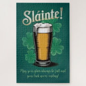Slàinte! Saint Patrick's Day Pint van bier op groe Legpuzzel (Verticaal)