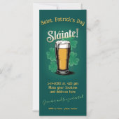 Slàinte! Saint Patrick's Day Pint van bier op groe Magnetische Uitnodiging (Voorkant)