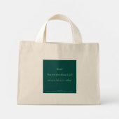Slàinte! Saint Patrick's Day Pint van bier op groe Mini Tote Bag (Achterkant)