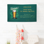 Slàinte! Saint Patrick's Day Pint van bier op groe Spandoek (Insitu)