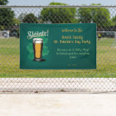 Slàinte! Saint Patrick's Day Pint van bier op groe Spandoek (Insitu)