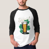 Slàinte! Saint Patrick's Day Pint van bier op groe T-shirt (Voorkant)