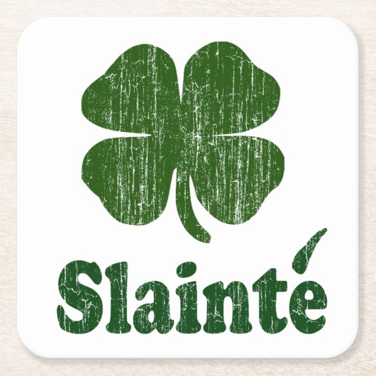 Slainte Shamrock Kartonnen Onderzetters (Voorkant)