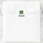 Slainte Shamrock Ronde Sticker (Tas)