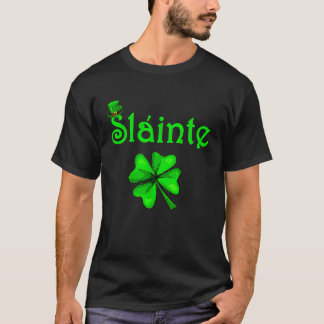 Slainte Shamrock St Patricks Dag Proost Ierse Mann T-shirt