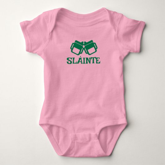 SLÁINTE sippy roze baby-body  Romper (Voorkant)