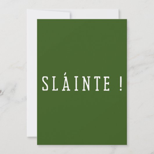 Slainte - St. Patrick Dag Kaart (Voorkant)