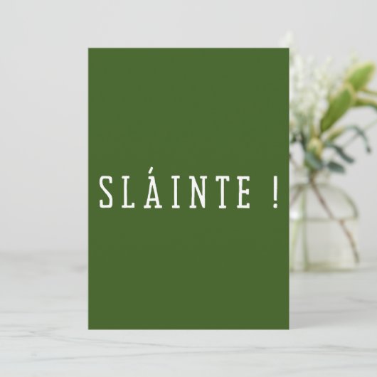 Slainte - St. Patrick Day Kaart (Staand voorkant)