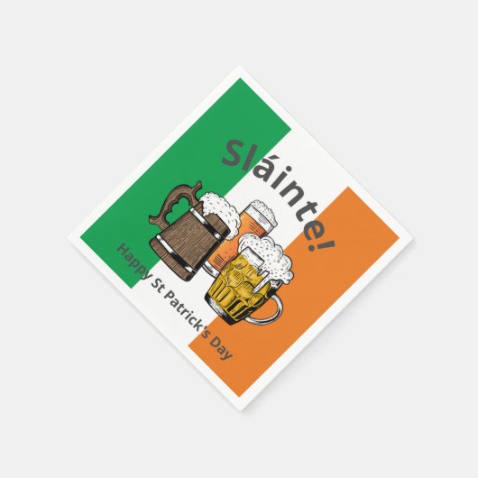 Sláinte. ST PATRICK'S DAY Bier Servet (Hoek)