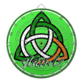 Slainte St. Patrick's Day Keltisch Triquetra Iers Dartbord (Voorkant)