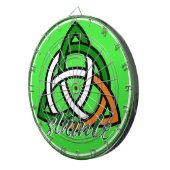 Slainte St. Patrick's Day Keltisch Triquetra Iers Dartbord (Voorkant Rechts)
