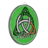 Slainte St. Patrick's Day Keltisch Triquetra Iers Dartbord (Voorkant Links)