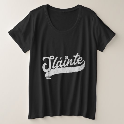 Slainte St Patrick's Day Saint Paddy's Irish Grote Maat T-shirt (Design voorkant)