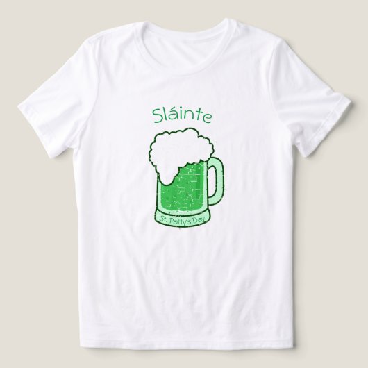 Sláinte St. Patty's Day Ierse feestdag Tri-Blend Shirt (Design voorkant)