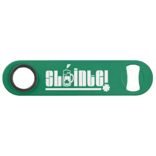 Sláinte Text St. Patrick's Day Gift Bottle Opener Speed Flessenopener