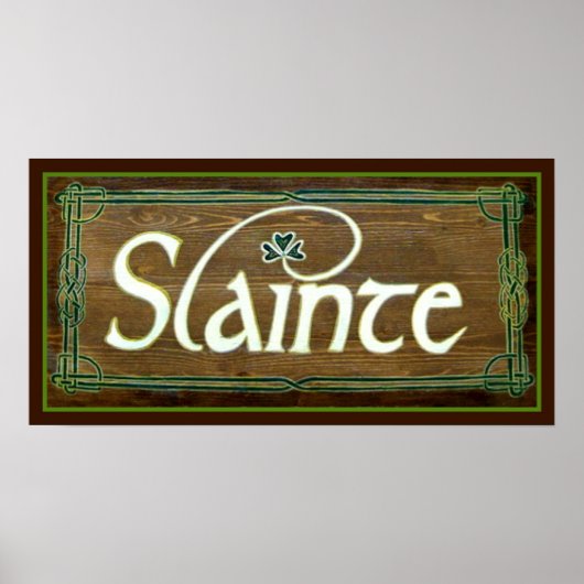 Slainte ~ Tot uw goede sint-jakhalsdag! Poster (Voorkant)