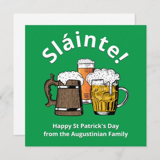 Sláinte van de DAG VAN PATRICK! Beers Feestdagenkaart (Voorkant / Achterkant)