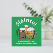 Sláinte van de DAG VAN PATRICK! Beers Feestdagenkaart (Staand voorkant)