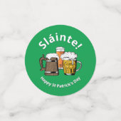 Sláinte van de DAG VAN PATRICK! Cartoon Beers Confetti (Kleine voorkant)