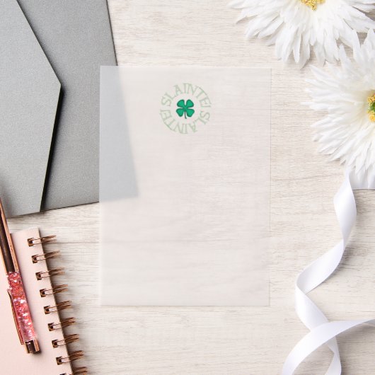 Slainte vellum-papier vellum uitnodigingen (Huwelijk)