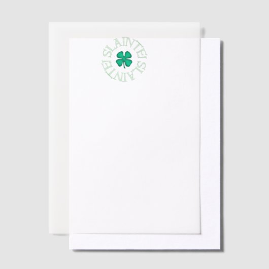 Slainte vellum-papier vellum uitnodigingen (Offset)