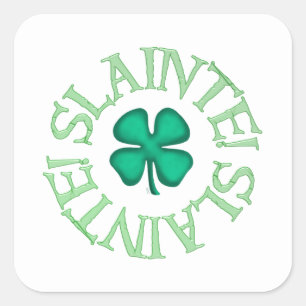 Slainte vierkante stickers