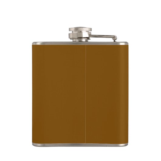 Slainte w clover brown wrapped flask heupfles (Achterkant)