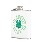 Slainte w clover white wrapped flask heupfles (Links)
