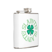 Slainte w clover white wrapped flask heupfles (Rechts)