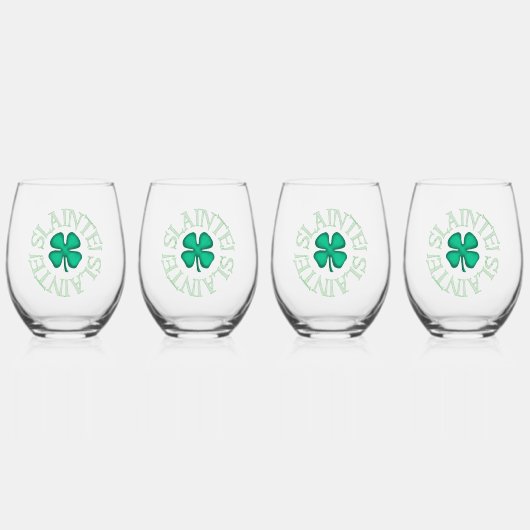 Slainte wijnglas set 4 zonder voet (Voorkant)