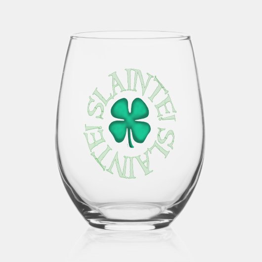 Slainte wijnglas zonder voet (Voorkant)