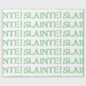 Slainte wit glanzend inpakpapier groot (Vlak)