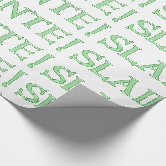 Slainte wit glanzend inpakpapier groot (Hoek)