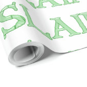 Slainte wit glanzend inpakpapier groot (Rol Hoek)