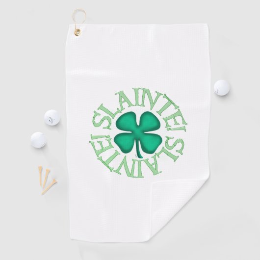 Slainte witte golfhanddoek (Insitu)