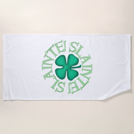 Slainte witte strandlaken (Voorkant)