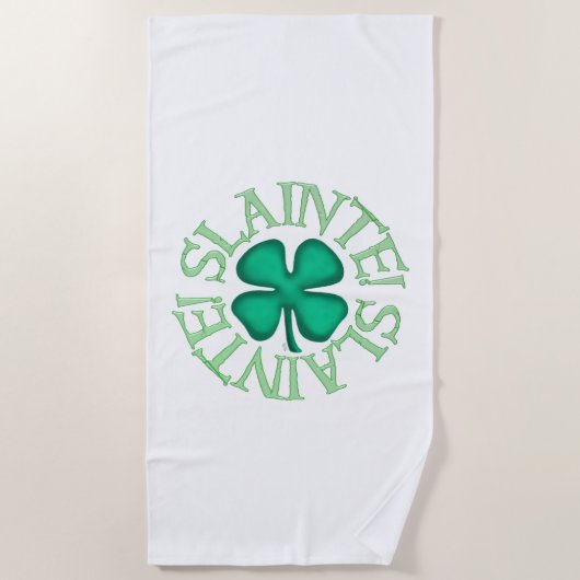 Slainte witte strandlaken (Voorkant)