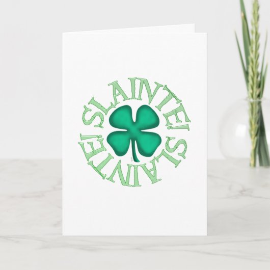 Slainte witte wenskaart kaart (Voorkant)