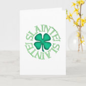 Slainte witte wenskaart kaart (Gele Bloem)